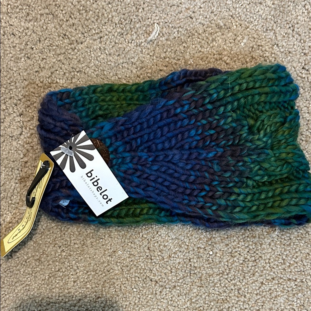 Bibelot Blue and Green Knit Headband. New with tags. Never worn